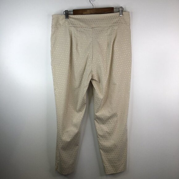 Lane Bryant Golden Waterdrop Print Cropped Pants Size 16 - Picture 7 of 8